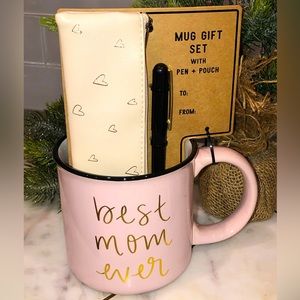 ✨NWT✨ BEST MOM EVER Ceramic Mug, Pen & Pouch Gift Set